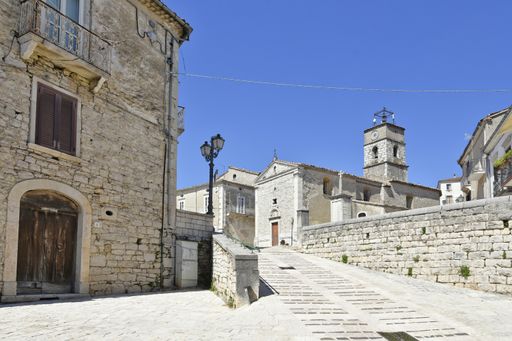 A typical street in Santa Croce del Sannio, a village in the Campania region of Italy