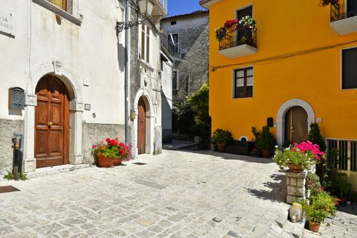 A typical house in Santa Croce del Sannio, a village in the Molise region of Italy