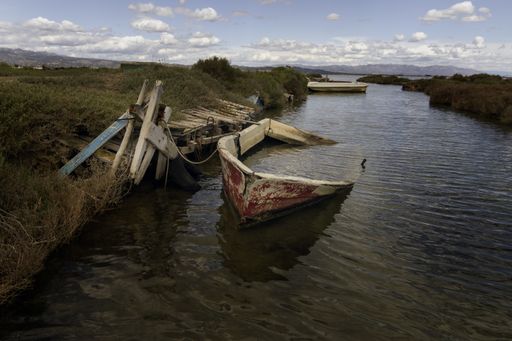 Cementerio de barcas en el Delta del Ebro, Tarragona España.