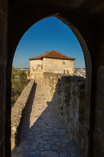A vertical shot of the St. George Fort in Lisbon, Portugal