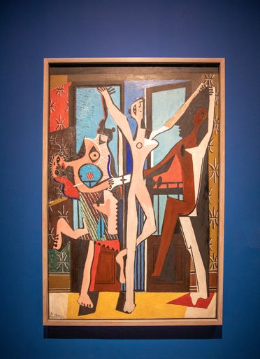 A closeup of the Three Dancers in the Tate Modern Surrealism Beyond Borders exhibition