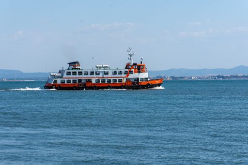 Lisbon's Ferry at the river Tejo