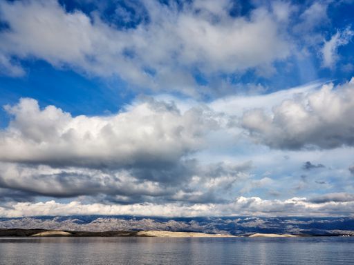 A beautiful view of the Pag Island in Croatia