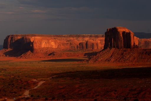 A beautiful shot of sandstone rock formations at the Oljato-Monument Valley in Utah, USA