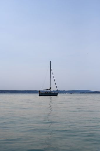 A vertical shot of boats at Lake Constance in Germany, Bodensee