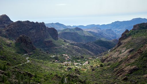 A scenic view from the Roque Nublo in Gran Canaria, Spain