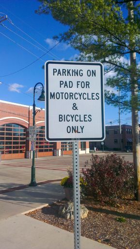 Sign on sidewalk in St.Charles 2012