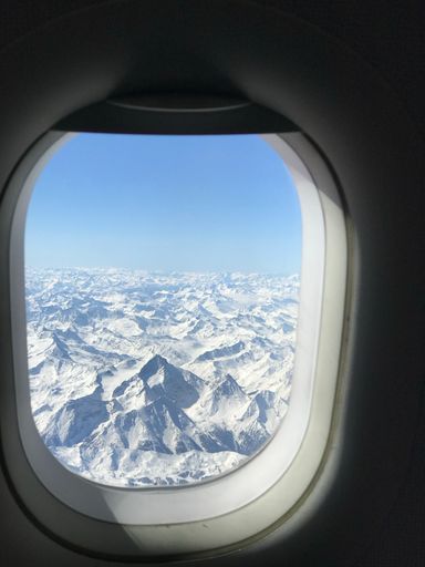 A beautiful view from airplane window
