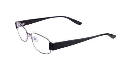 a close up shot of optic glasses on white background