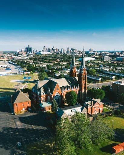 Located just outside of Downtown Detroit, MI. Sweetest Heart of Mary Church.