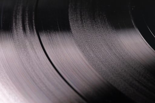 A closeup shot of a vinyl disc - great for backgrounds