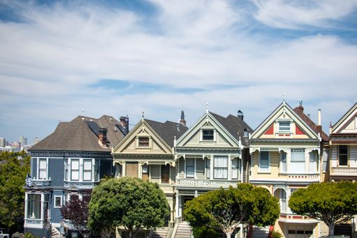 The Painted Ladies buildings in San Francisco