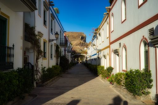 The buildings at the Puerto de Mogan, Gran Canaria, Canary Islands