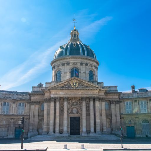 Paris, the Institut de France, beautiful monument in the center