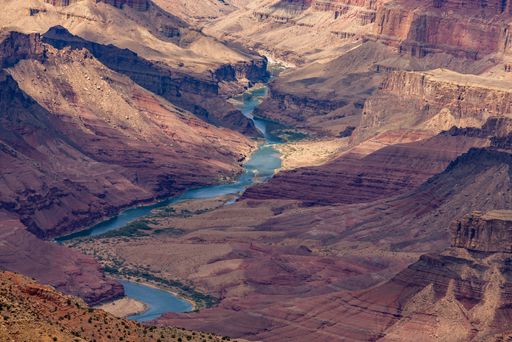 A beautiful view of Grand Canyon under the sunlight