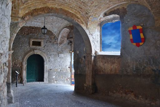 The interior of an arched passageway in the Fornelli village in the Molise region, Italy