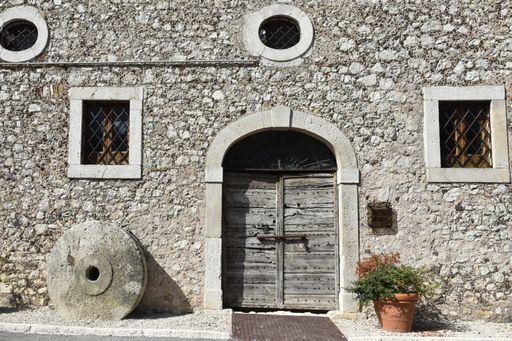The door of an old house in Giuliano di Roma, a village in the Lazio region of Italy