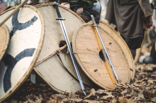 Blakkr Ulfr & Wulfgard historical groups at "friendly fighting"