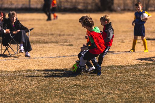 Young soccer players playing on a field in Fort Worth, United States
