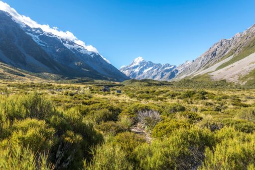 The Hooker Valley Track in Mt Cook National Park, South Island, New Zealand