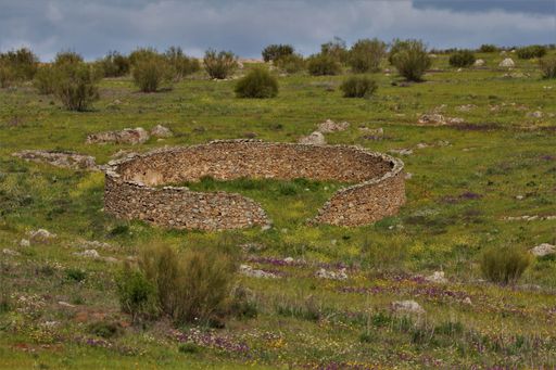 A beautiful shot of a round sheepfold
