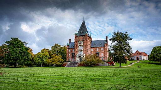 The Trollenas castle in the Eslov region of Southern Sweden during the day in autumn