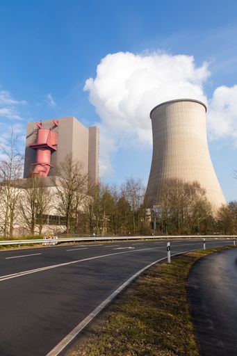A vertical shot of An atomic station at work