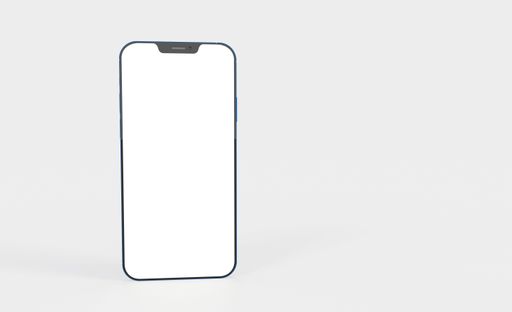 A 3d render of a modern silver smartphone