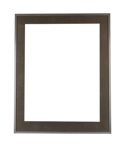 A rectangular wooden frame for painting or picture isolated on a white background