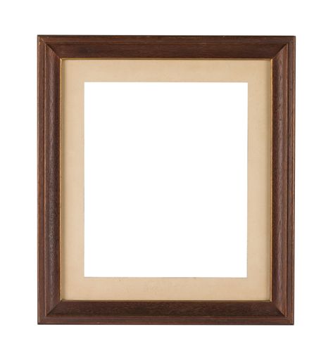 A wooden frame for painting or picture isolated on a white background