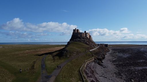 A beautiful shot of Lindisfarne castle in Holy Island, Kingdom of Northumberland, England