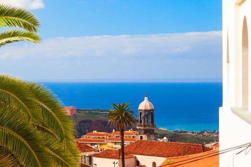 A scenic view of the town of La Orotava in the northern part of Tenerife, Canary Islands, Spain