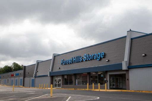 Augusta, Ga USA - 07 19 21: Forest Hills self storage rental facility