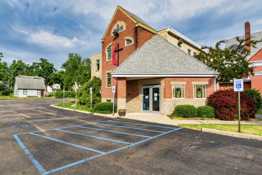 GRAND LEDGE, MI – June 21: Handicap entrance for the First United Methodist Church in Grand Ledge, MI on June 21, 2020