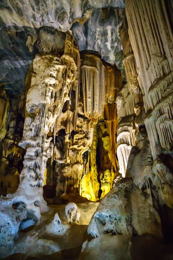 A vertical shot the Cango Caves in the Western Cape Province of South Africa