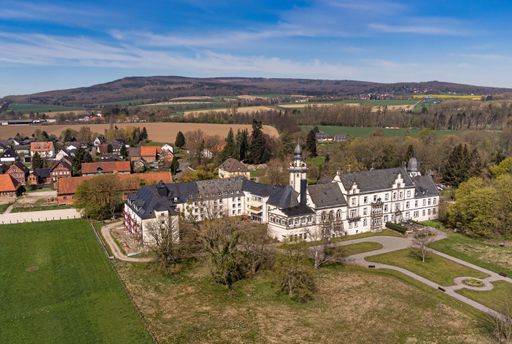 A view of Castle Hasperde - a Renaissance Castle in Hasperde in the Hameln-Pyrmont area, Lower Saxony