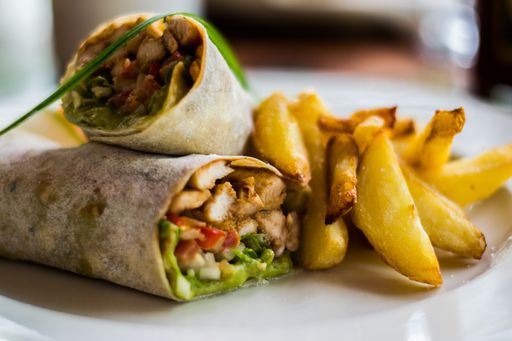 A close up shot of a delicious meal in a blurry background