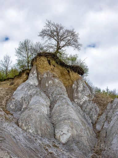 Landscape from the salt canyon from Praid resort - Romania, spring, salt rocks