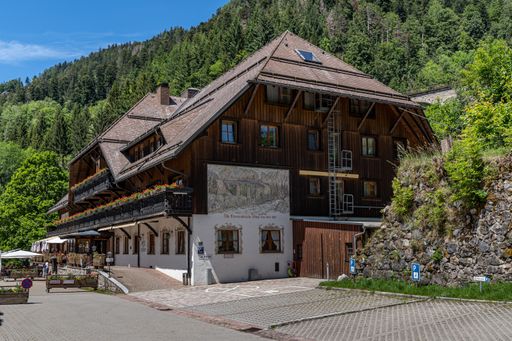 Old black forest house at the Ravenna viaduct in Breitnau, Germany