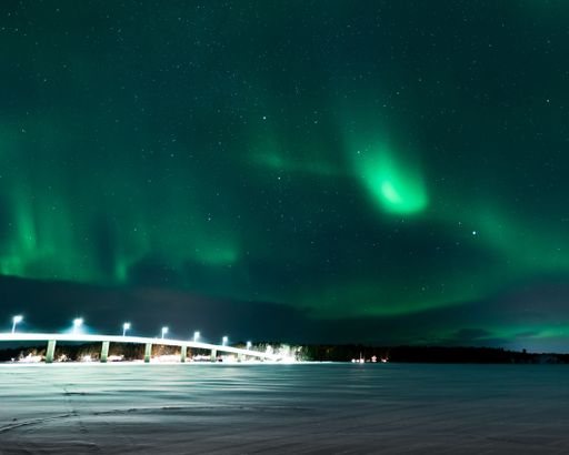 A mesmerizing view of aurora borealis during winter in Sweden
