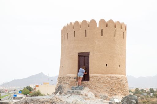 daytime in desert fort on a hill