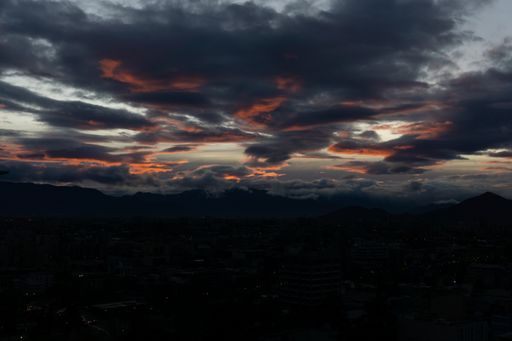 AN amazing shot of a dark sky during a sunset
