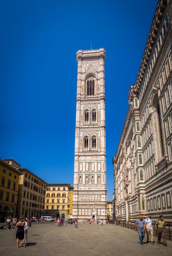 Florence Cathedral (Cattedrale di Santa Maria del Fiore) in historic center of Florence. Florence Cathedral is major tourist attraction of Tuscany