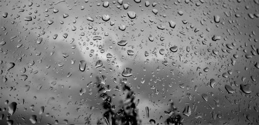 Looking out at the rainy day