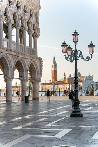 A breathtaking view of the Piazza San Marco in Venice Italy during daytime