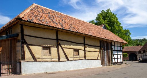 A beautiful view of an old farmhouse in the village of Terstraten, the Netherlands
