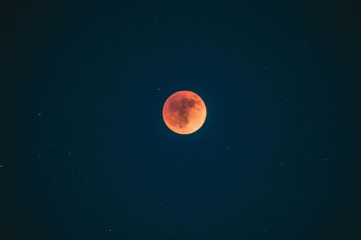 A beautiful view of the moon in a dark sky