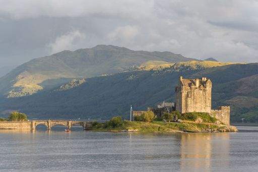 A stunning shot of the Eilean Donan Castle in the Highlands of Scotland, the UK