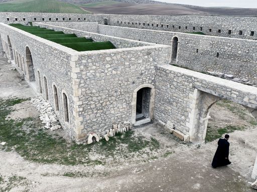 The Amaras monastery in Artsakh, Nagorno-Karabakh, high angle view