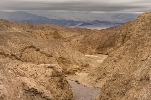 A low angle shot of beautiful mountains in Death Valley National Park, California, USA